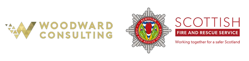 Woodward Consulting and Fire Rescue Service logos